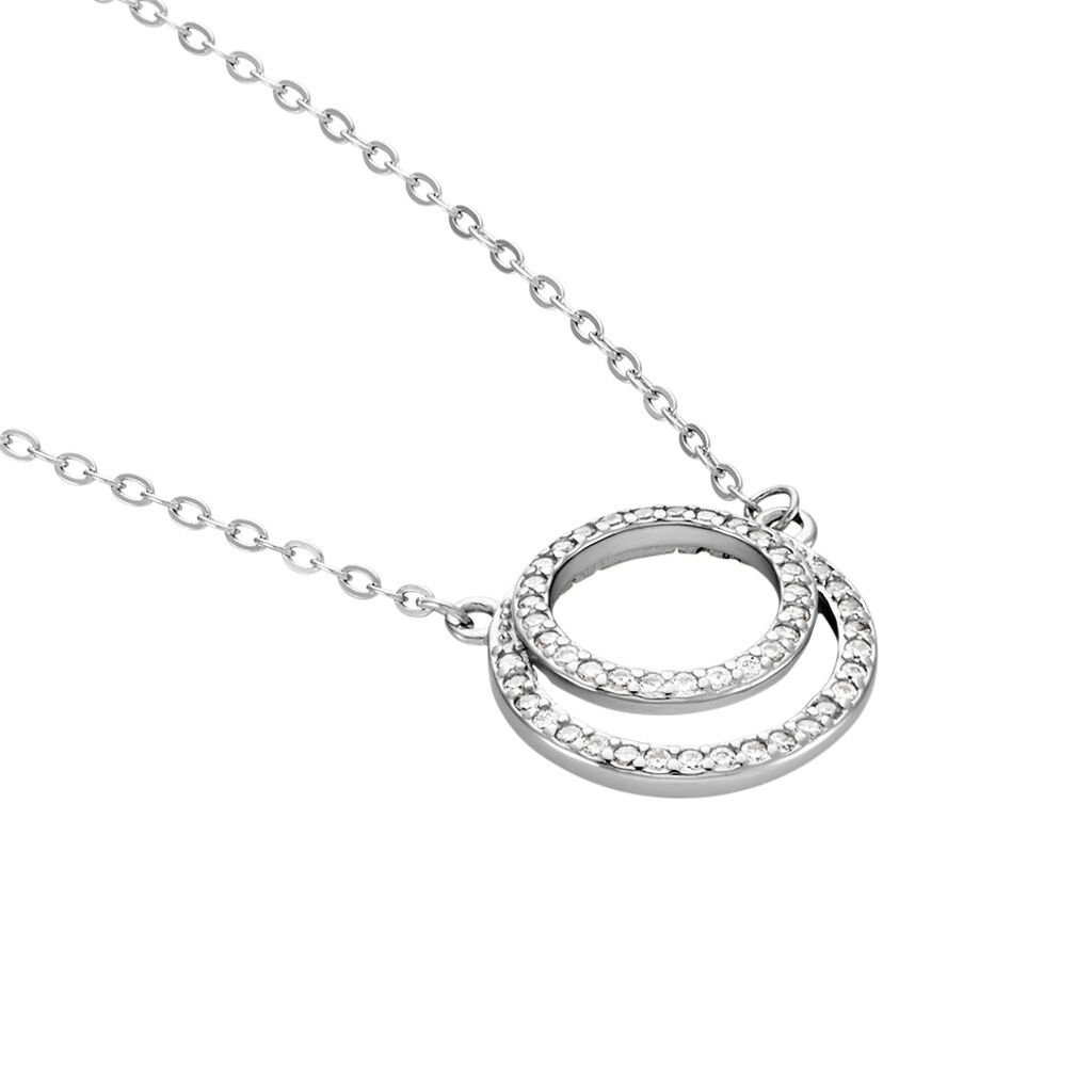 Collier Giacinta Argent Blanc Oxyde De Zirconium