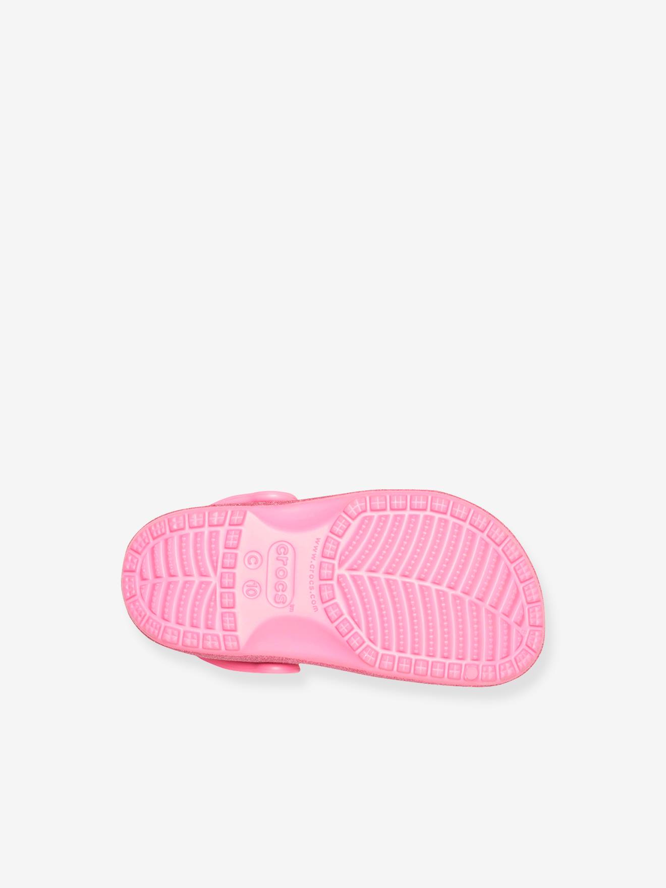 Tamancos infantis Crocs™ Classic Glitter Clog T tamanho médio rosa liso