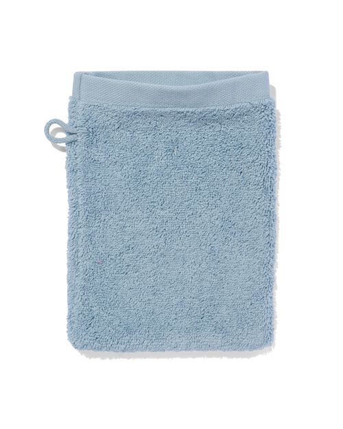 gant de toilette qualité hôtelière extra douce bleu glacier