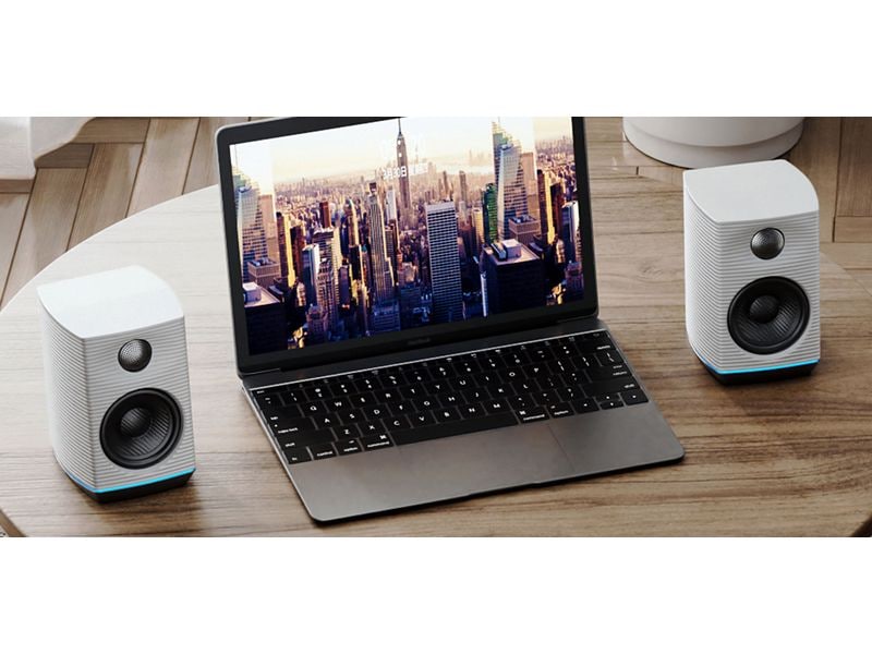 FiiO Regallautsprecher Paar SP3 BT Weiss Aktives Lautsprecherpaar mit Bluetooth