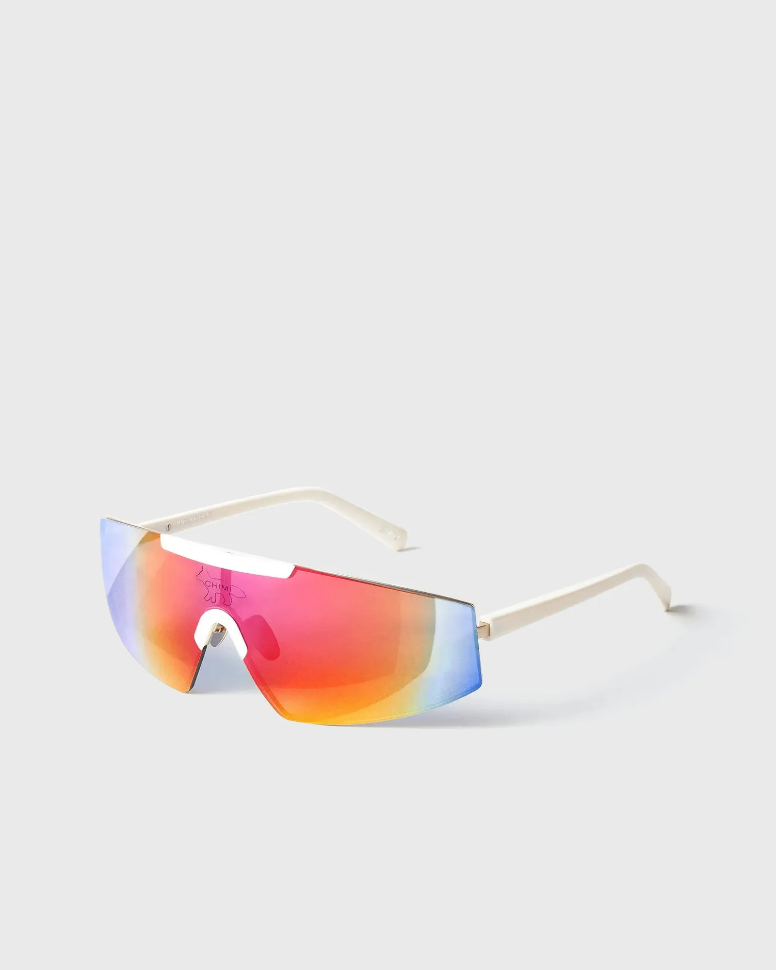 Chimi Eyewear Maison Kitsune x Chimi SHIELD WHITE SUNGLASSES