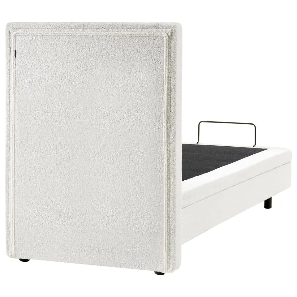 DUKE II - Eenpersoonsbed - Off-white - 90 x 200 cm - Bouclé