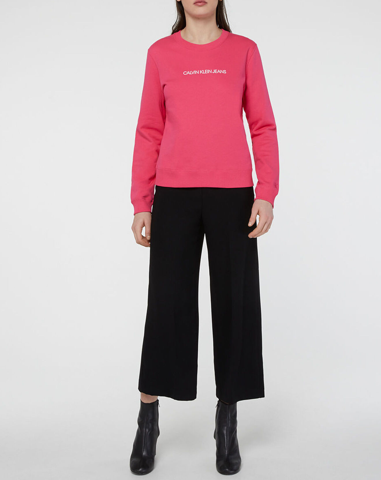 Calvin Klein Sweat Logo Brodé rose