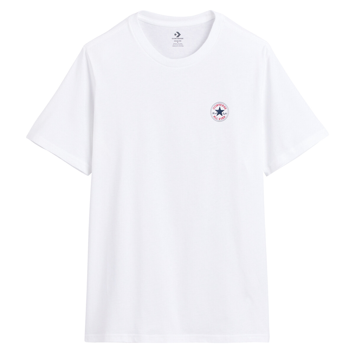CONVERSE<br>Camiseta de manga curta, logo pequeno, patch Chuck