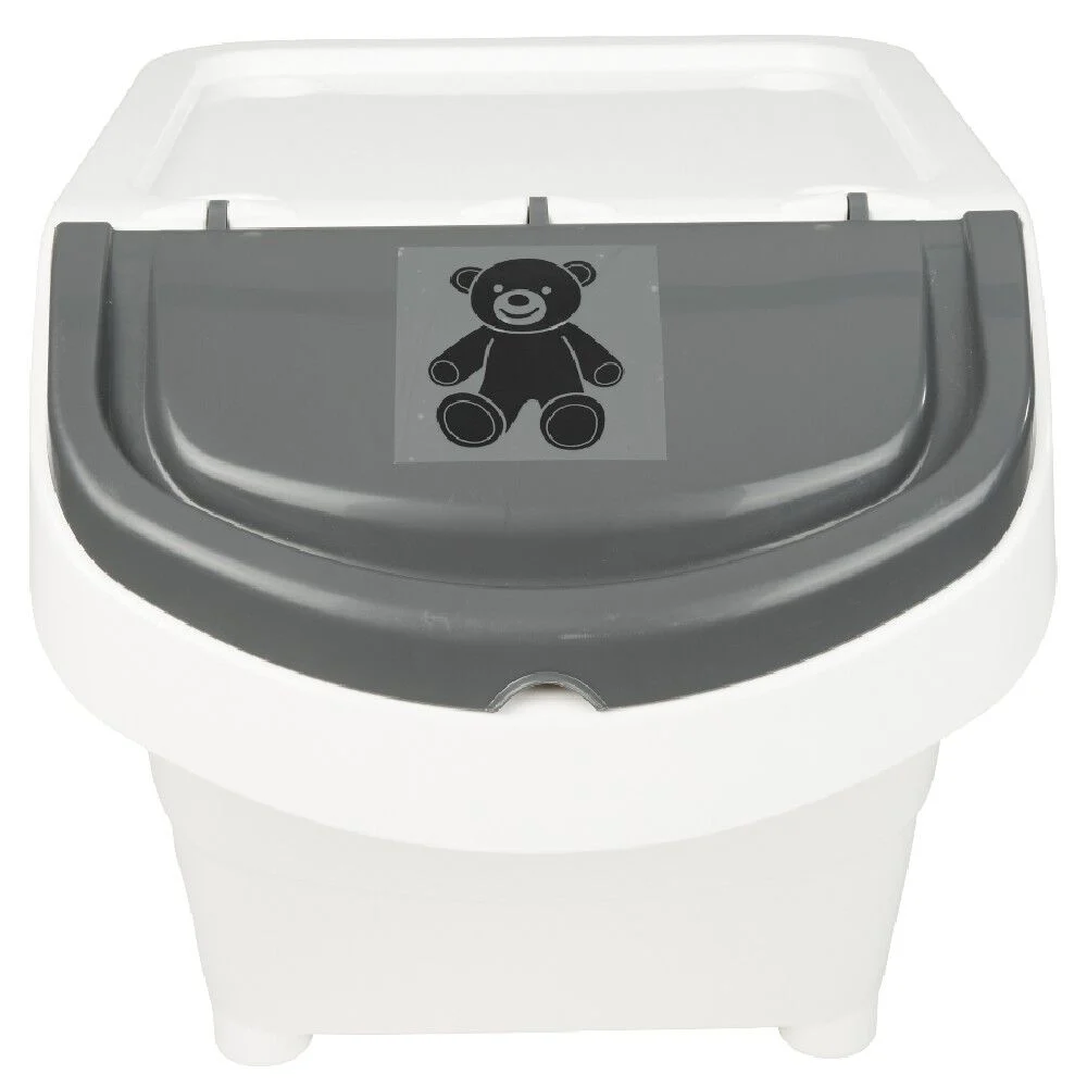 Boîte de rangement blanche avec couvercle 20 L