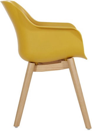 Hartman kuipstoel Sophie geel / teak