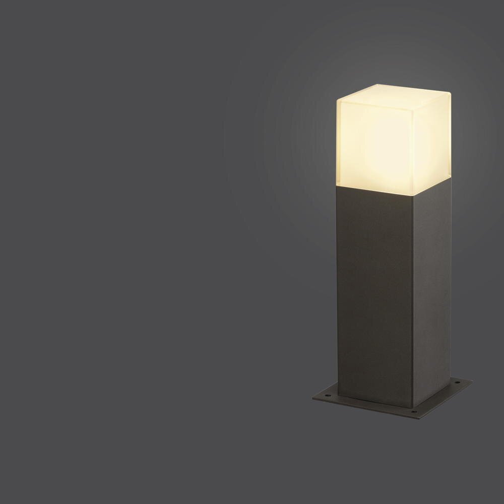 Antracietkleurige grafiet vloerlamp, E27 fitting, 300 mm