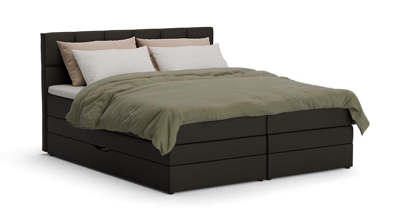 Opbergboxspring Jade - Matte leather onyx