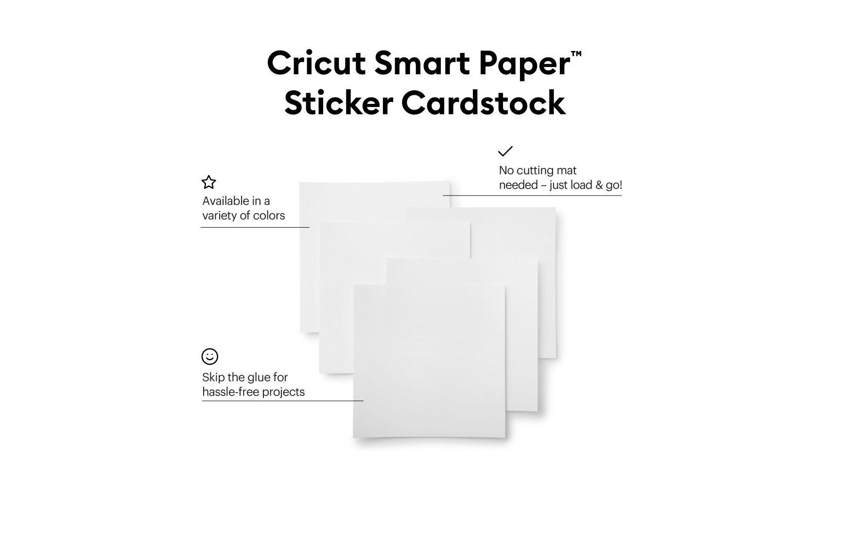 Stickerpapier Smart 30.5 x 30.5 cm, 10 Blatt, WeissSelbstklebendes Papier für Sticker, Poster, Karten und vieles mehr