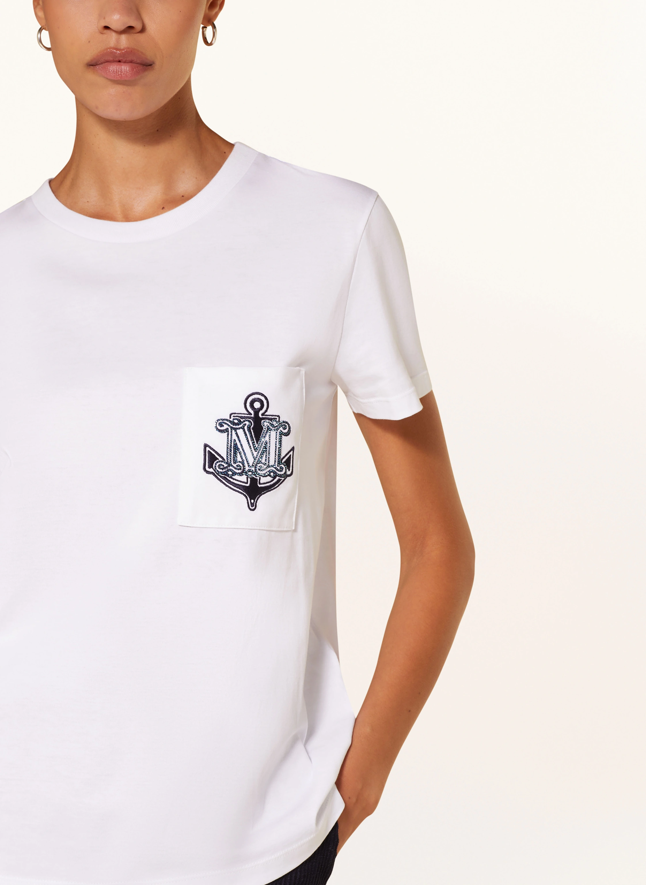Max Mara T-Shirt ACACIA mit Schmucksteinen