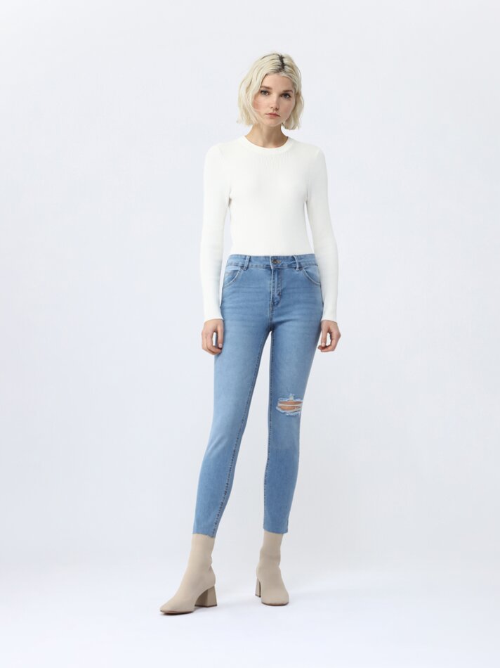 Calça jeans push-up - Índigo