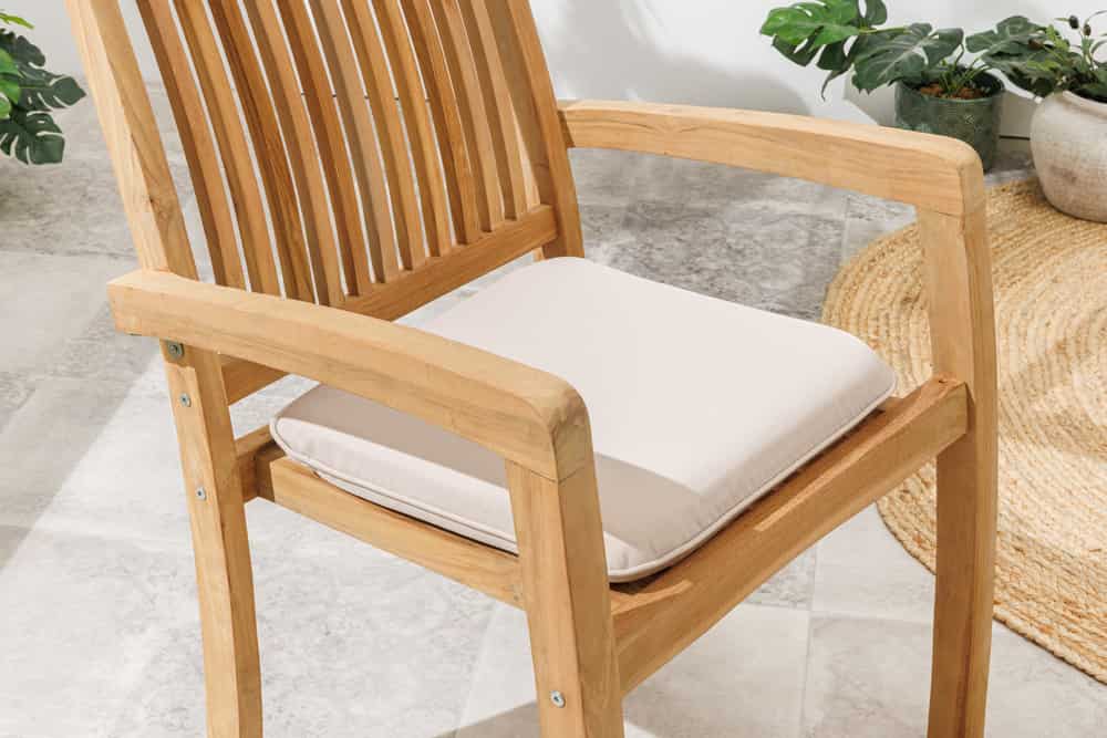 Outdoor Auflage COMFORT LINE 40x40cm beige Sitzkissen für Gartenstuhl