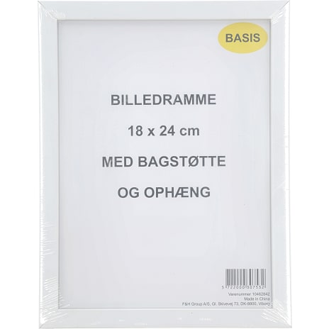 Ramme i hvid - 18x24 cm