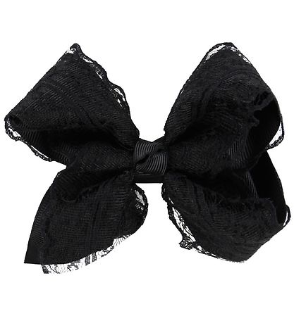 Little Wonders Haarschleife - 9 cm - Schwarz m. Spitze