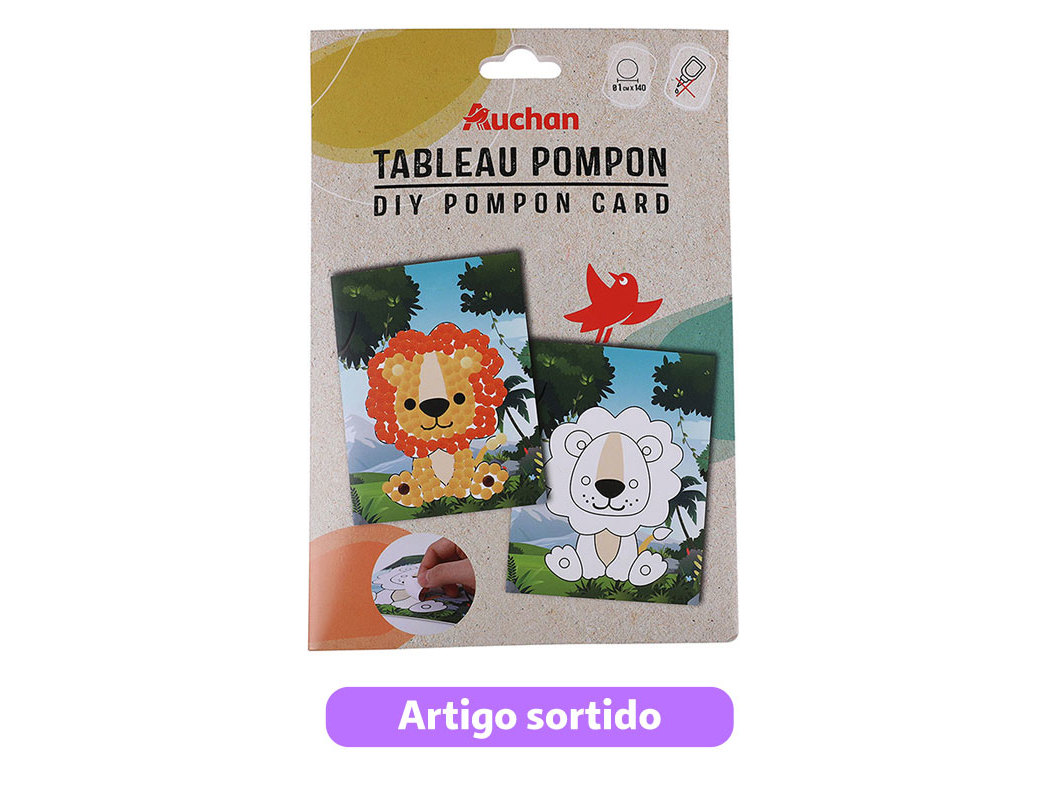 KIT ACTIVIDADES AUCHAN POMPONS MODELOS SORTIDOS
