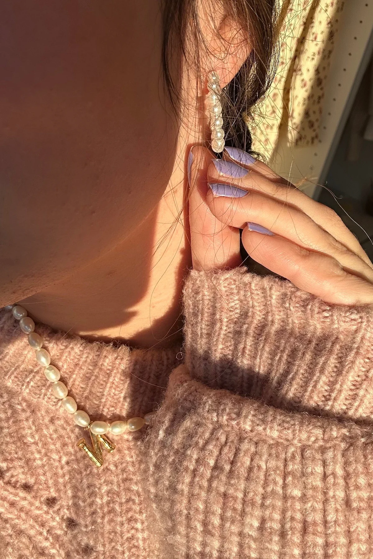 Mellow Moon Pearl Ear Hoop