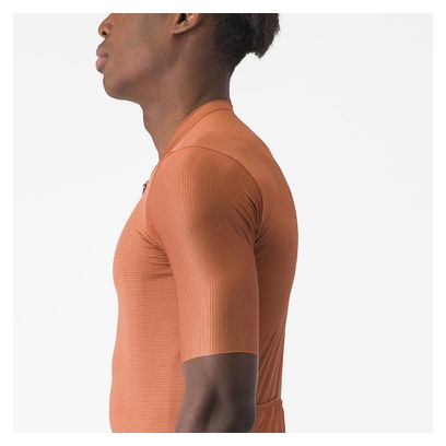 Maillot Manches Courtes Castelli Espresso Marron