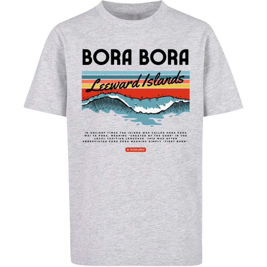 F4NT4STIC T-Shirt Bora Bora Leewards Island heather grey