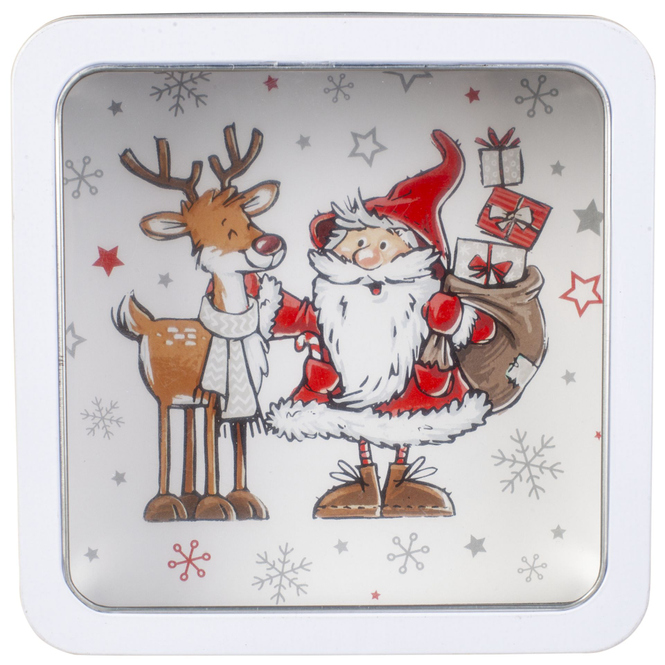 Gebäckdose - Weihnachten - ca. 17,5 x 17,5 cm - 1 Stück