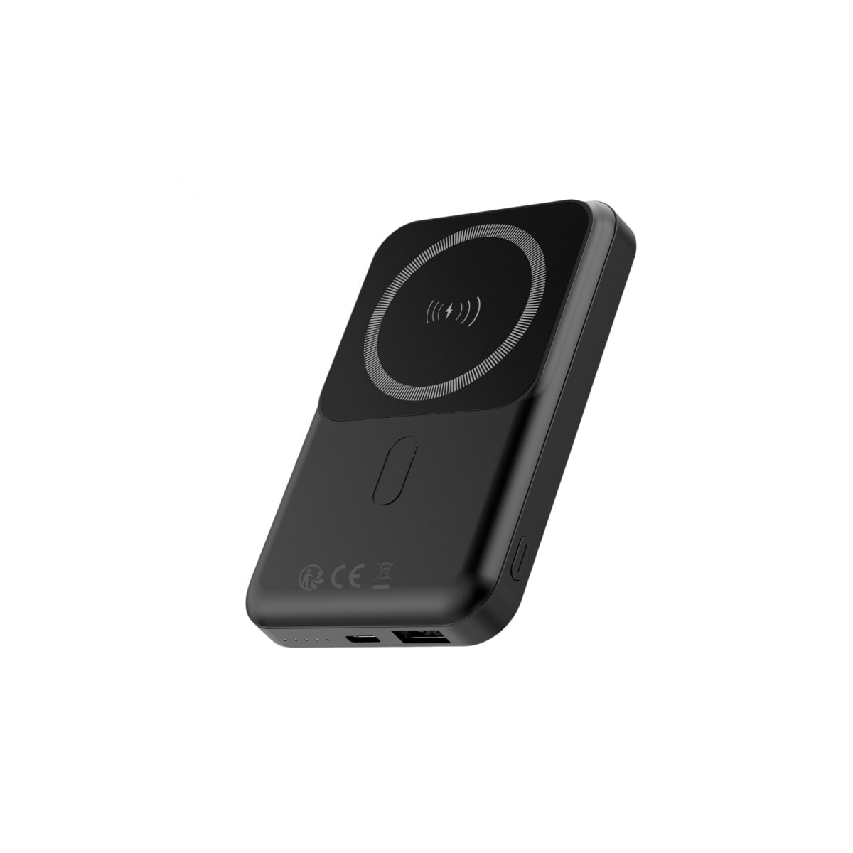 Forever MATB-100 Powerbank med trådløs lading, PD QC 22,5W 10000 mAh, svart