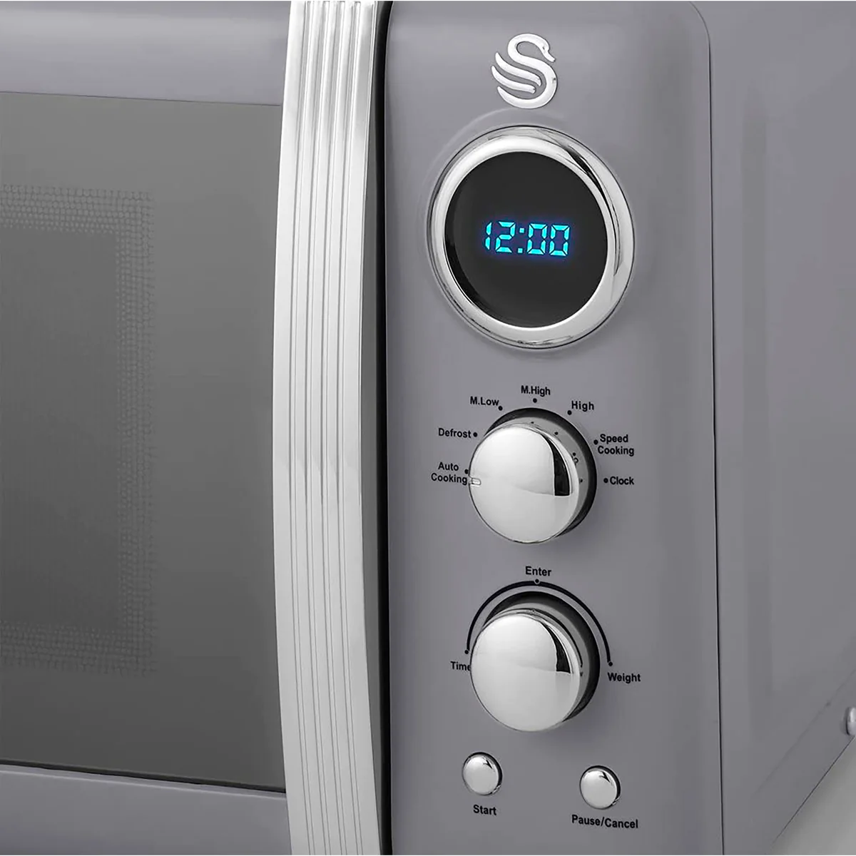 Retro Micro-ondes Numérique 20L, 5 Niveaux Puissance, Décongélation, M