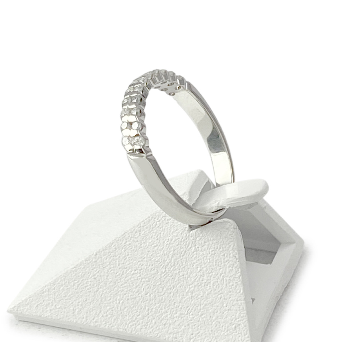 Bague d'occasion or 750 blanc diamants