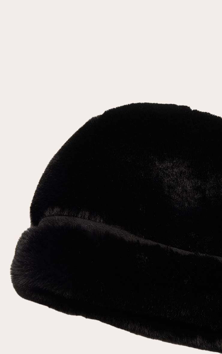 Noir Bonnet En Synthétique Douce