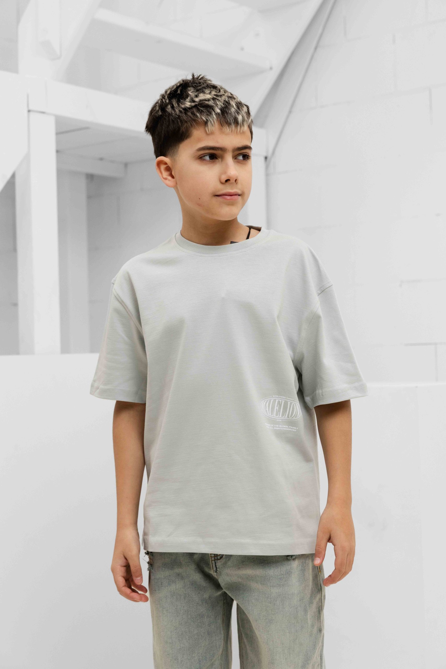 Malelions Heron T-Shirt Kids Lichtgrijs