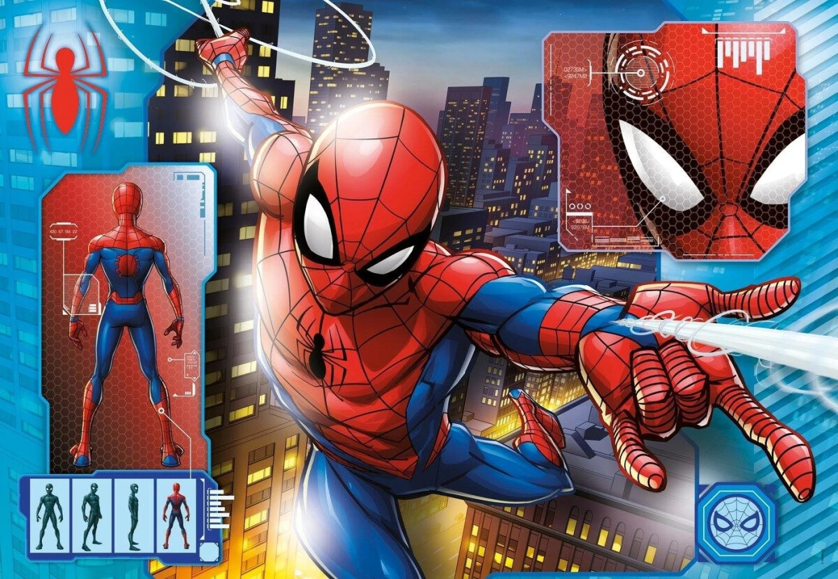 Spiderman Puslespil - Marvel - 104 Brikker - Clementoni