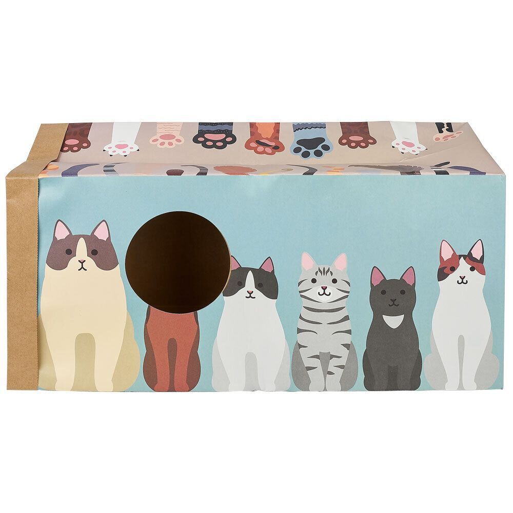 Tunnel pour chat carton 60x27xH22cm