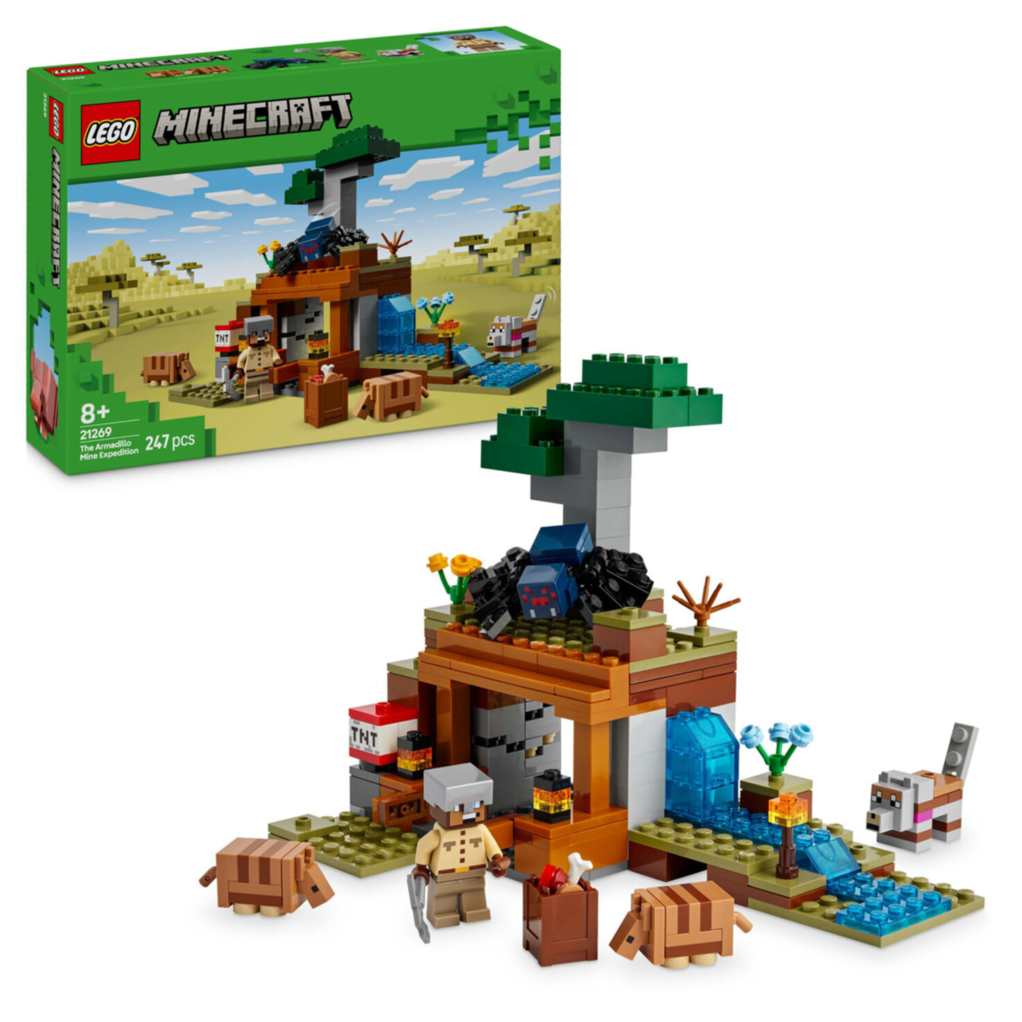 LEGO® Minecraft 21269 Die Expedition zur Gürteltiermine ab 8 Jahren