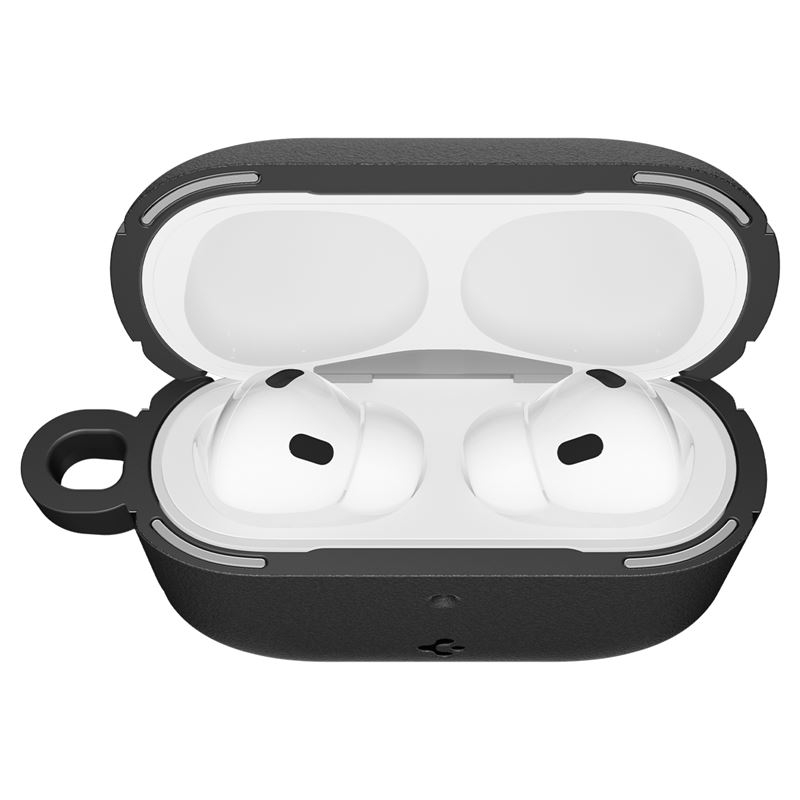 AirPods Pro 3 Vault Gummi Schutzhülle Abdeckung mit Karabiner (ACS09826) - Schwarz