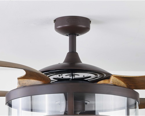 Fanaway Classic plafondventilator Ø 122 cm antiek/donker met afstandsbediening, zomer- en winterfunctie