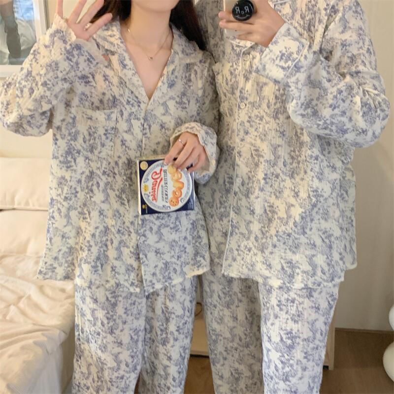 Tanee - Bijpassende pyjamaset met bloemenprint voor koppels