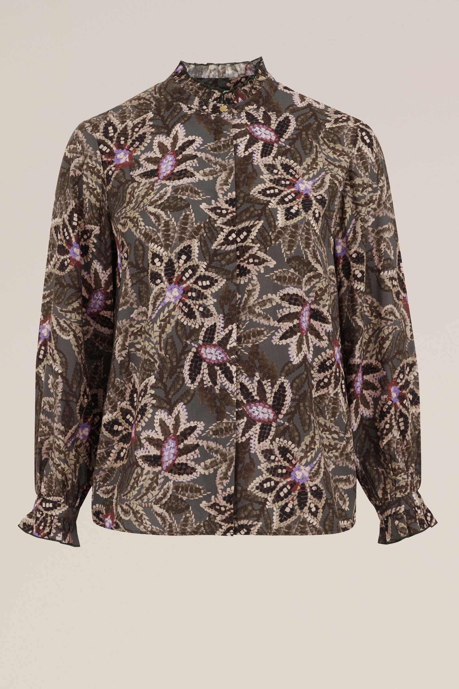 blouse met dessin - Curve WE Fashion Groen