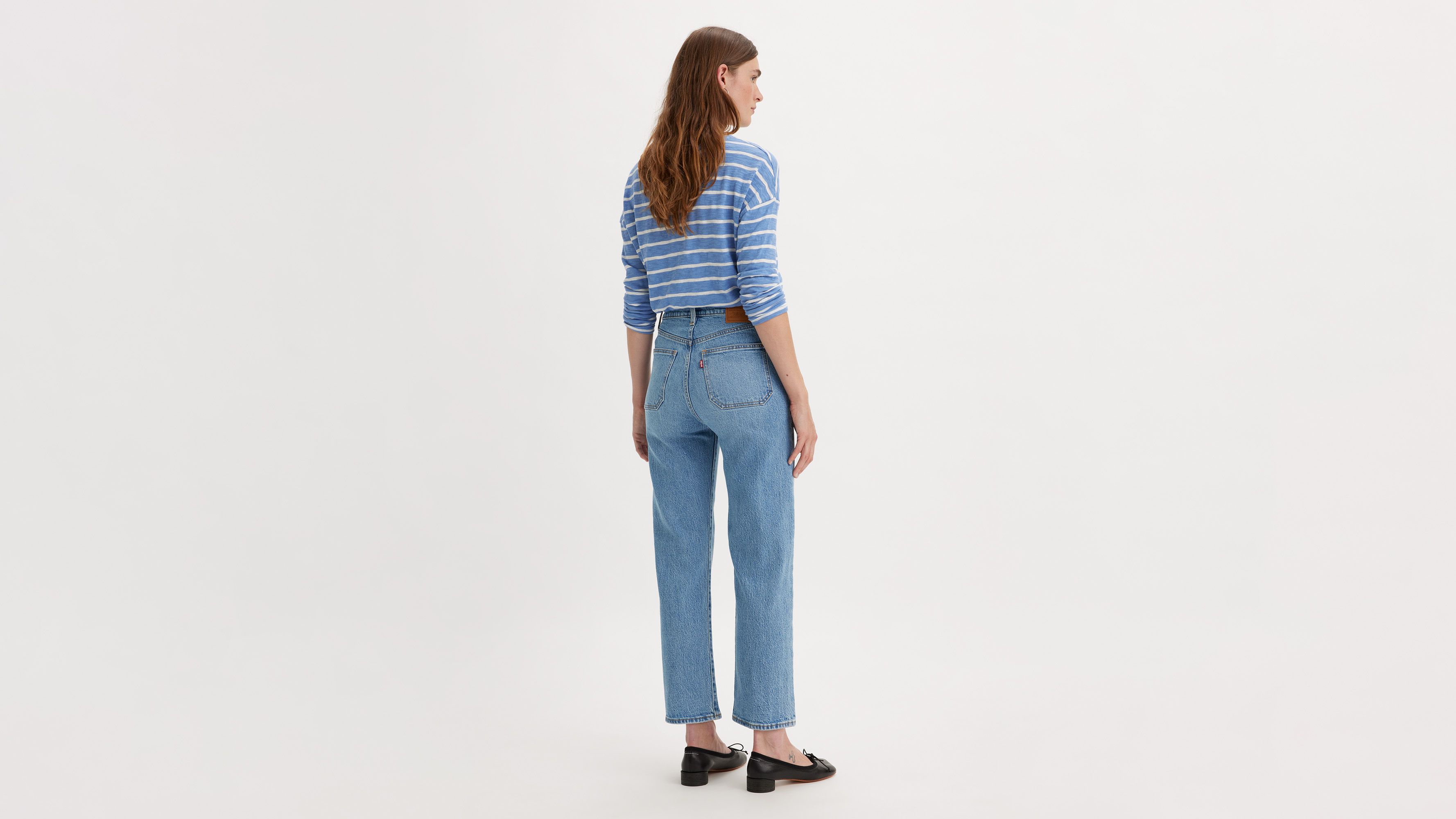 Jean Ribcage poche plaquée Straight - In Patches - Bleu