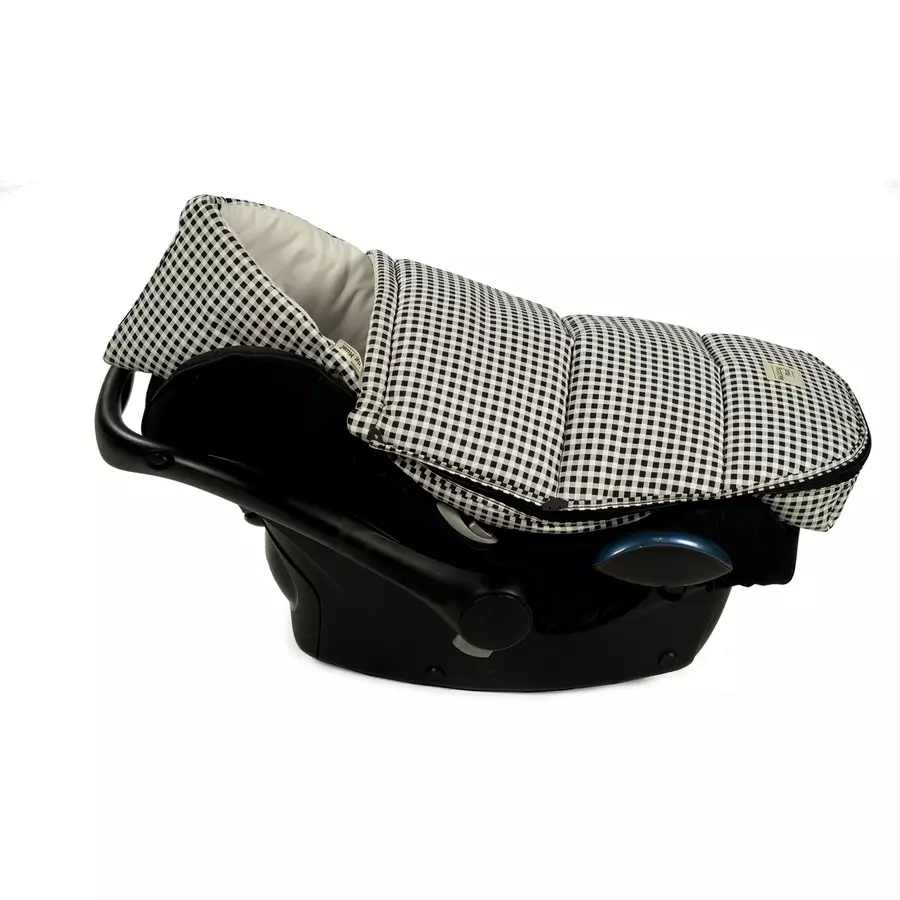 Walking Mum Winterfußsack Gruppe 0 I Love Vichy schwarz