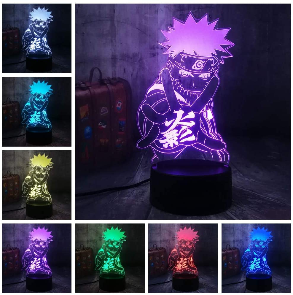 3D Anime LED Acryl Lampe Nachtlicht USB Deko Lampe mit Touch Schalter - Shinobi