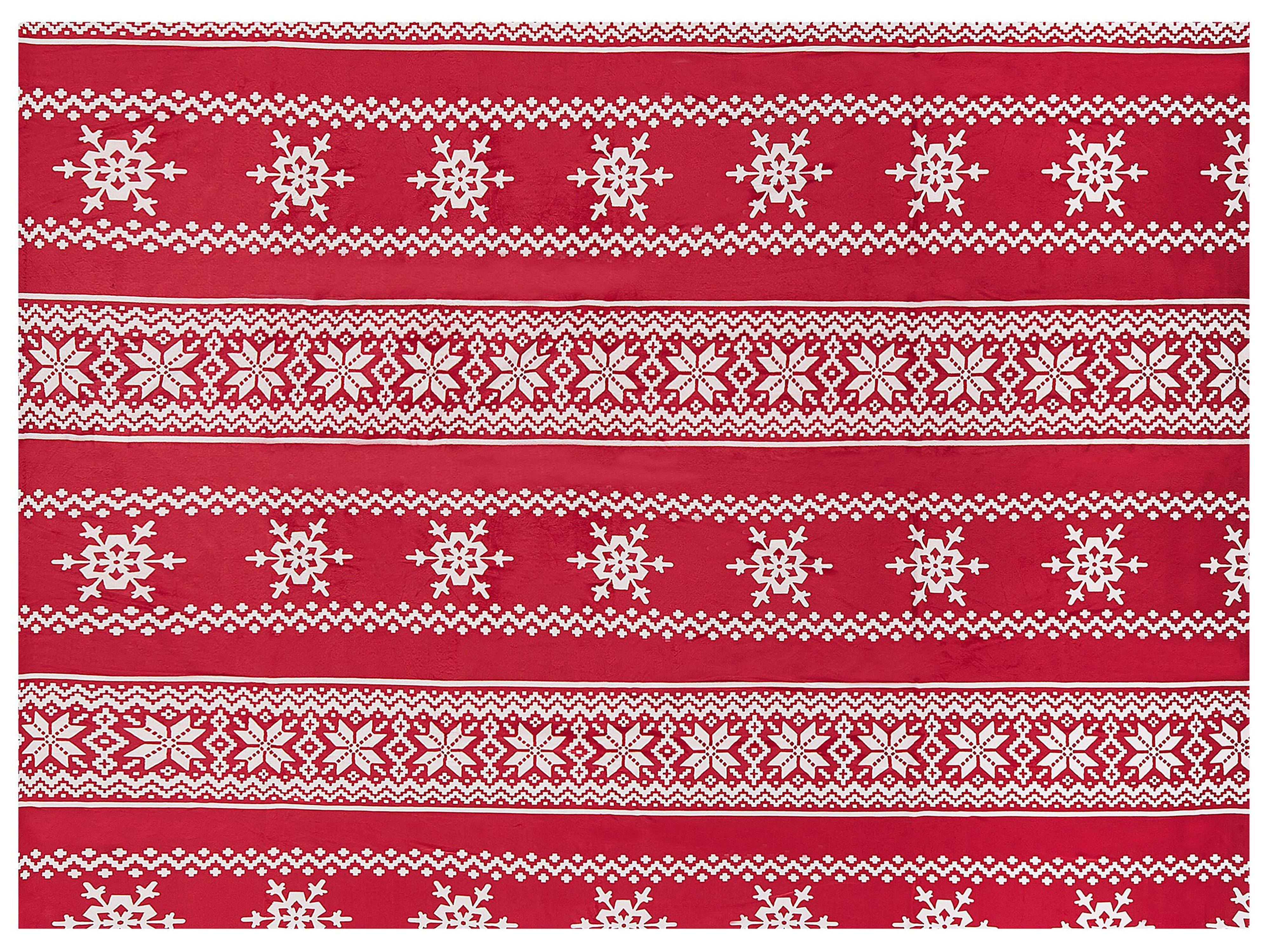 Plaid VANTAA 150 x 200 cm Rood