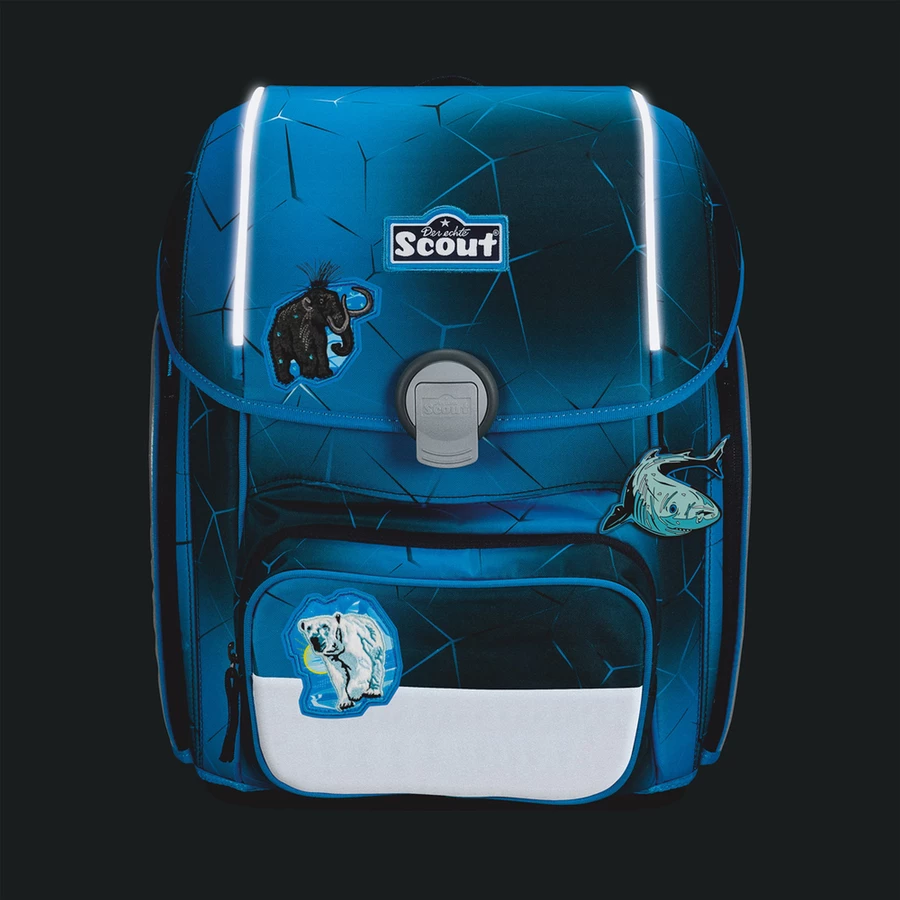 Scout Genius Exklusiv Safety Light - Schulranzen Set 5tlg. Polar blue