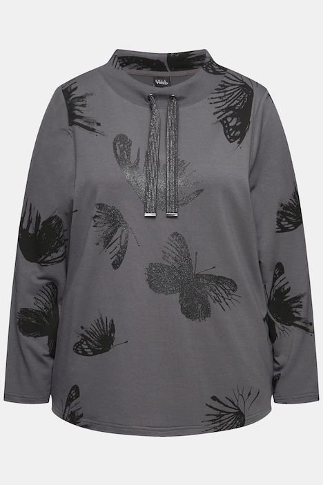Sweater, Schmetterlinge, Rundhals, Langarm