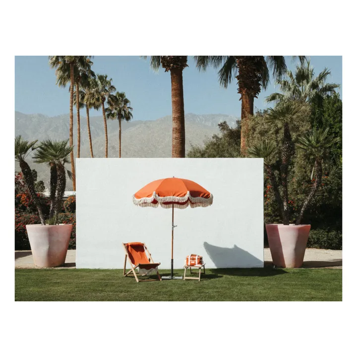Business & Pleasure Co. Parasol frangé Premium | Rouge