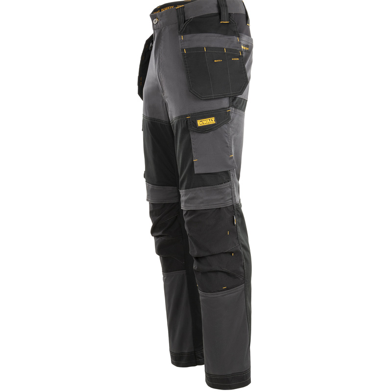 DeWALT Westport werkbroek met holsterzakken en kniezakken 50 zwart/grijs