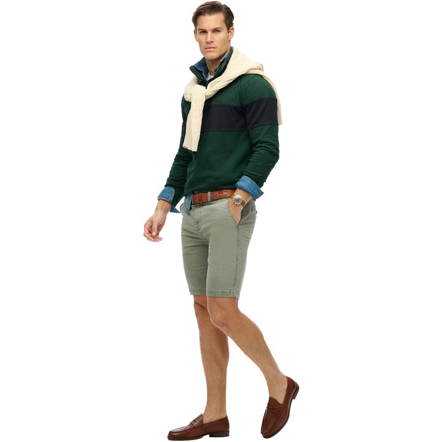 Superdry Vintage International Short Herren washed sage