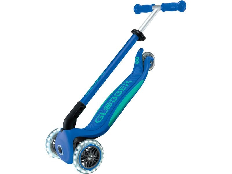 GLOBBER Primo Foldable Plus Lights Mini Blau Kinder-Scooter