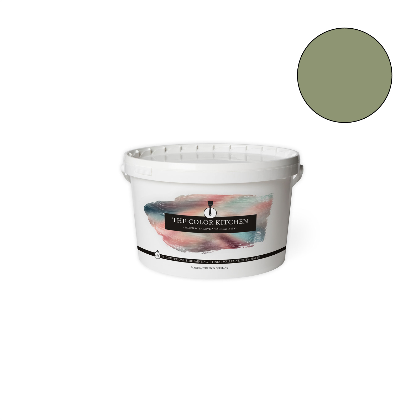 The Color Kitchen Wandfarbe Balmy Basil - grün matt - 2,5 Liter