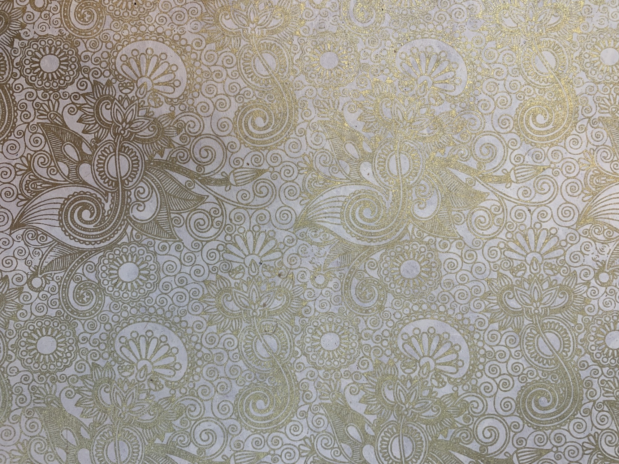 Geschenkpapier floral silber-gold, B 76 cm, L 51 cm günstig bestellen