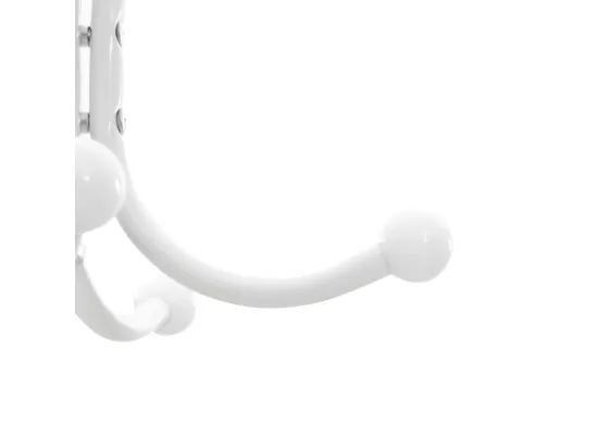 Porte-manteau avec porte-parapluie blanc fer enduit de poudre
