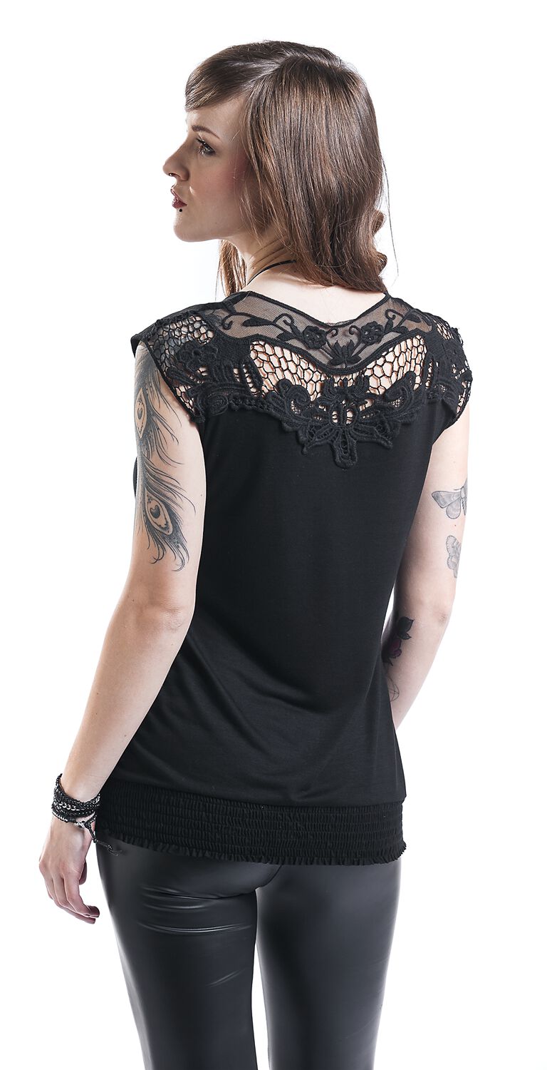 Dos Dentelle | Gothicana by EMP T-Shirt Manches courtes