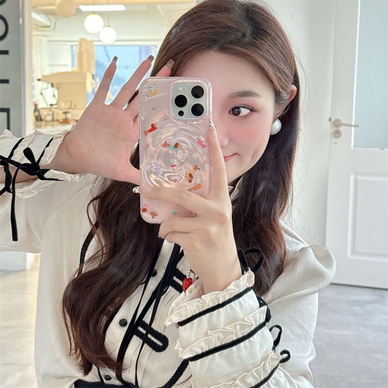 Pixel Dream - Hondentelefoonhoesje / Bandje / Set - Apple iPhone 16 Pro Max / 16 Pro / 16 Plus / 16 / 15 Pro Max / 15 Pro / 15 Plus / 15 / 14 Pro Max / 14 Pro / 14 Plus / 14 / SE / 13 Pro Max / 13 Pro / 13